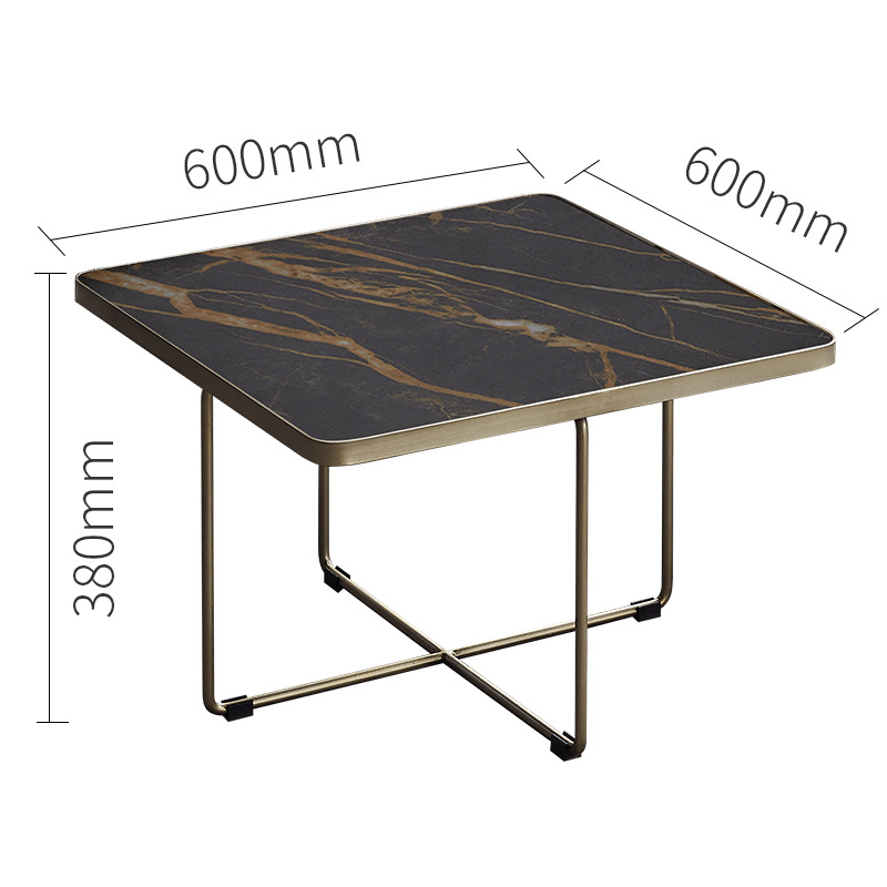 쇼트 커피 테이블/로렌 블랙 골드/길이 60*가로 60*높이 38cm