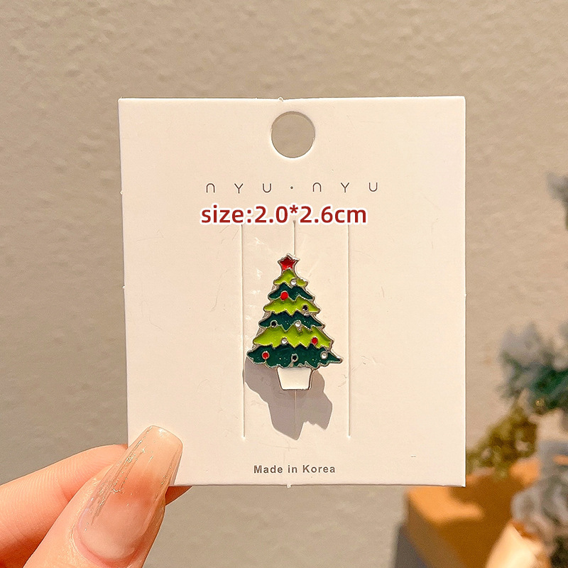 Emblemas de Navidad joyas regalos navideños flocos de nieve alce metal ligero accesorios de broche de Navidad viejos