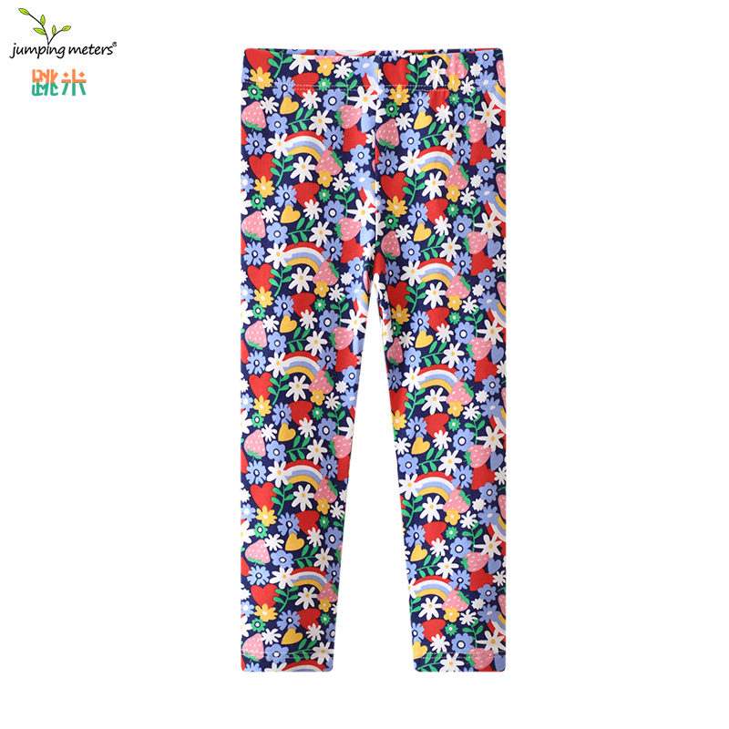 New arrivals: Spring/Summer lightweight girls' leggings, knitted cotton, stretchy, slim fit, printed girls' pants, wholesale available.