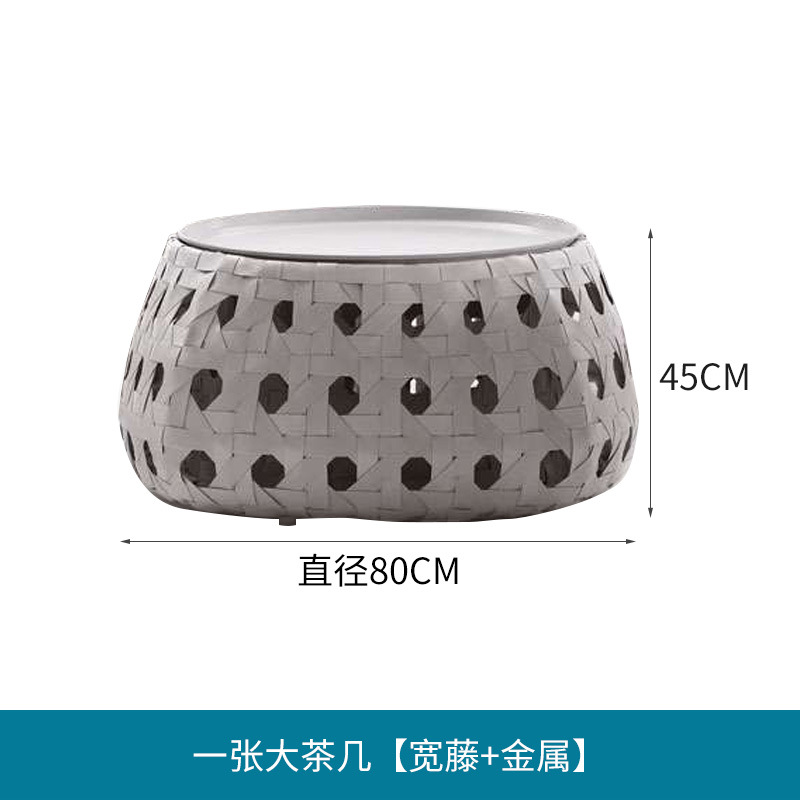 Sofá cama de caña al aire libre terraza terraza cama redonda de caña patio jardín piscina perezosa alojamiento redonda cama de caña