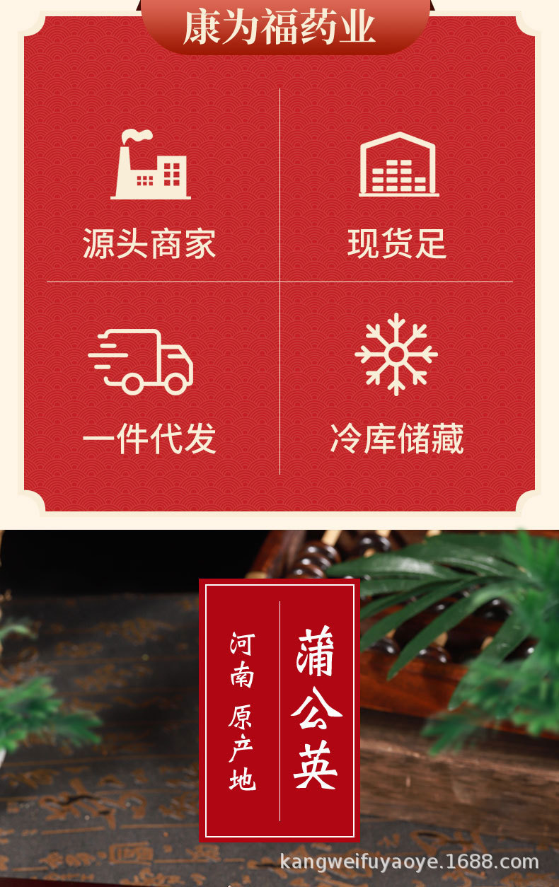 Dandelion Root & Herb (Taraxacum officinale) — Dried Pu Gong Ying, Food-Herb for Tea & Decoction overview