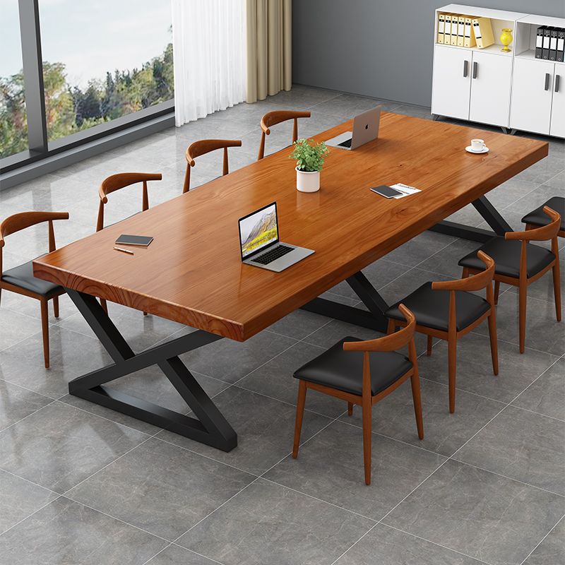 Solid Wood Conference Table, Simple and Modern Large Table, Training and Negotiation Staff, Large Desk, Long Table and Chair Workbench