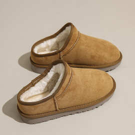 2023新款雪地靴女鞋冬雪地棉鞋平底保暖百搭加绒短低筒棉靴子