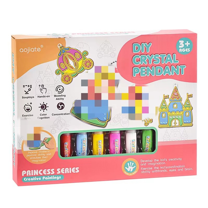 Colgante de Pintura de Gel DIY Plástico Graffiti para Niños image 13
