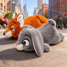 疯狂动物卡通兔子和狐狸公仔跨境爆款毛绒玩偶娃娃家居装饰小摆件