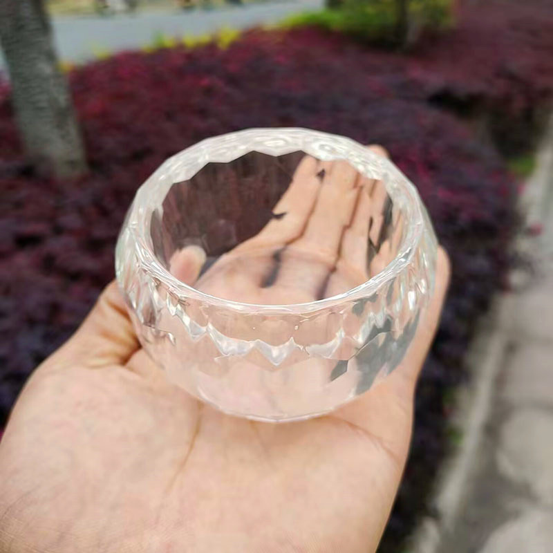 Cross-Border Money Tree Base Ornaments 6cm Crystal Cup Wholesale Transparent Crystal Bowl Mask Essential Oil Mask Bowl Cross-Border Money Tree Base Ornaments 6cm Crystal Cup Wholesale Transparent Crystal Bowl Mask Essential Oil Mask Bowl