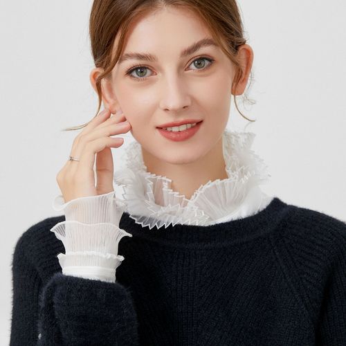 Lotus leaf ear edge decorative collar doll collar fake collar white lace small shawl sweater decorative collar collar