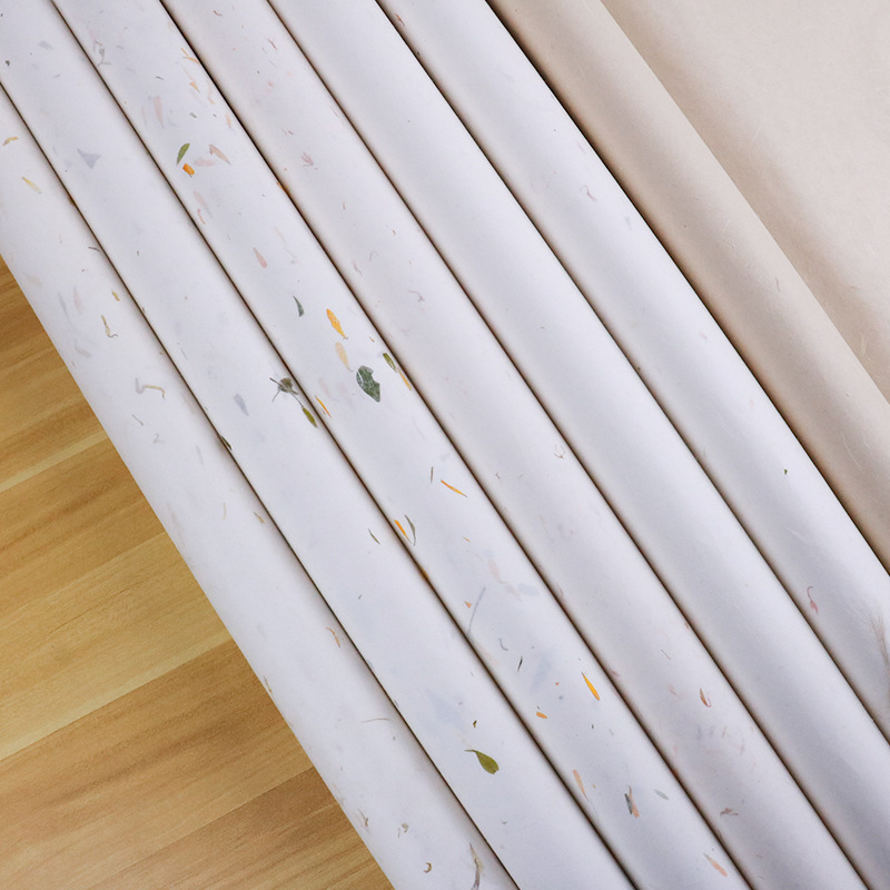 云龙皮纸手工宣纸半生半熟四尺六尺书法国画拓碑作品纸仿古色手写