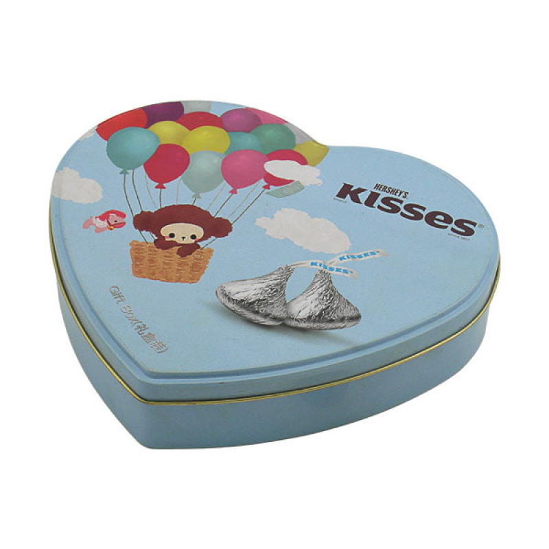 巧克力包装盒生产工厂 心形糖果盒包装 巧克力金属包装盒