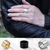 Fashionable ring stainless steel, jewelry, accessory, European style, 15mm, Amazon