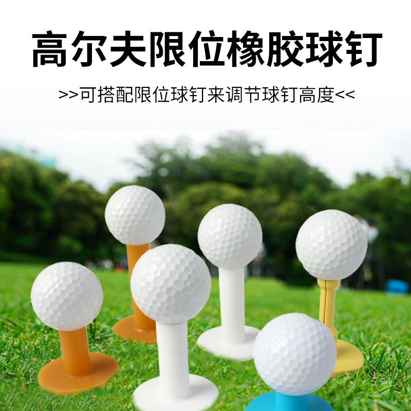 Nuevo golf con clavos de goma, pelotas de Oxford abiertas portátiles, soporte de pelota, base de servicio Golf Tee