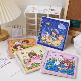 儿童可爱卡通少女心线圈手账本小学生初中手帐笔记本子女生文具