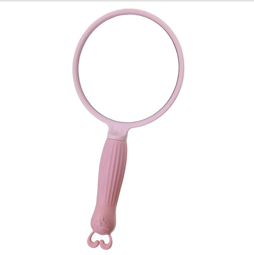 Adorable Rabbit Girl Heart Handle Mirror Convenient Touch-up Makeup Gift Customizable Logo Portable Handle Makeup Mirror