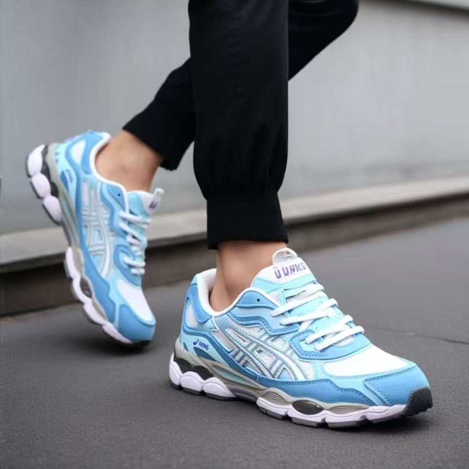 Zapatos Pitian GEL-NYC nuevo retro amortiguador ventilador anti-deslizante zapatos deportivos para hombres y mujeres