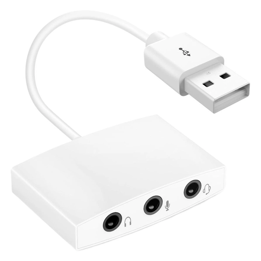Звуковая карта USB с 3 отверстиями без драйверов, применима к настольным ноутбукам PS4 National и American Standard Universal