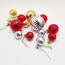电镀圣诞球异形圣诞球西瓜球 圣诞节日用品塑料球 圣诞树装饰挂件