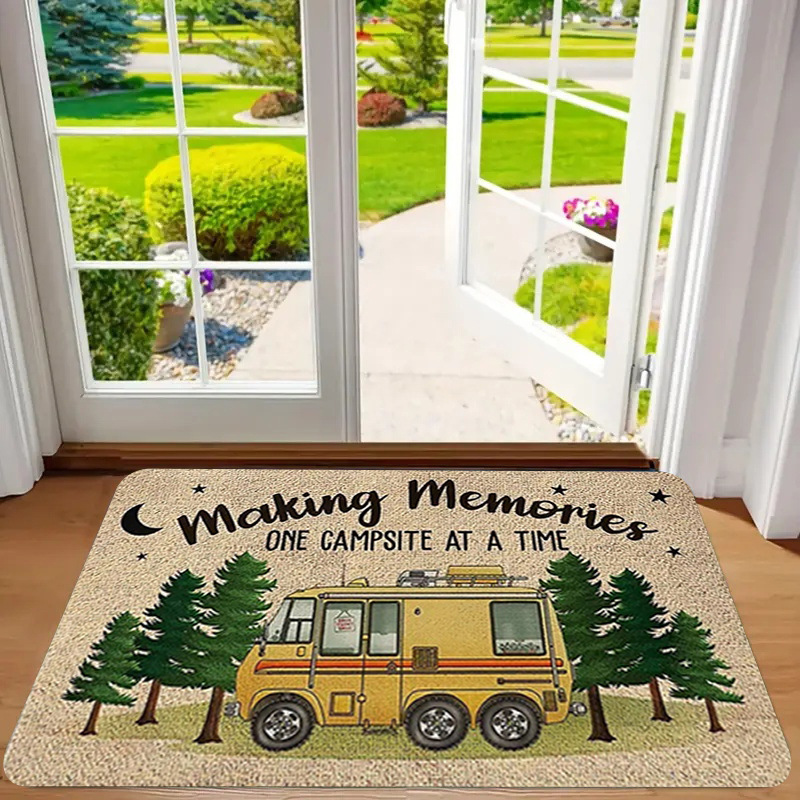 Alfombra de franela estampada, estilo playa, antideslizante, resistente a la suciedad, resistente al desgaste, alfombra para la entrada, dropshipping transfronterizo Y2.