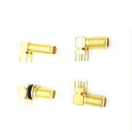 sma连接器转接头黄铜48小时盐雾五角弯头座子深圳厂家直销KE座子