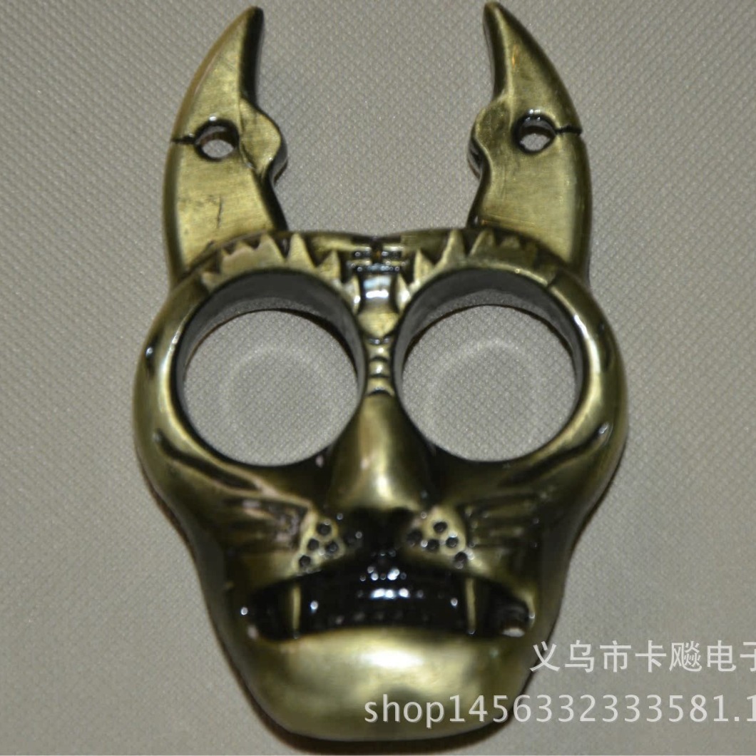 古铜虎头钥匙扣 虎头双指手扣 指虎 合金手扣 迷你虎手扣弹弓虎头