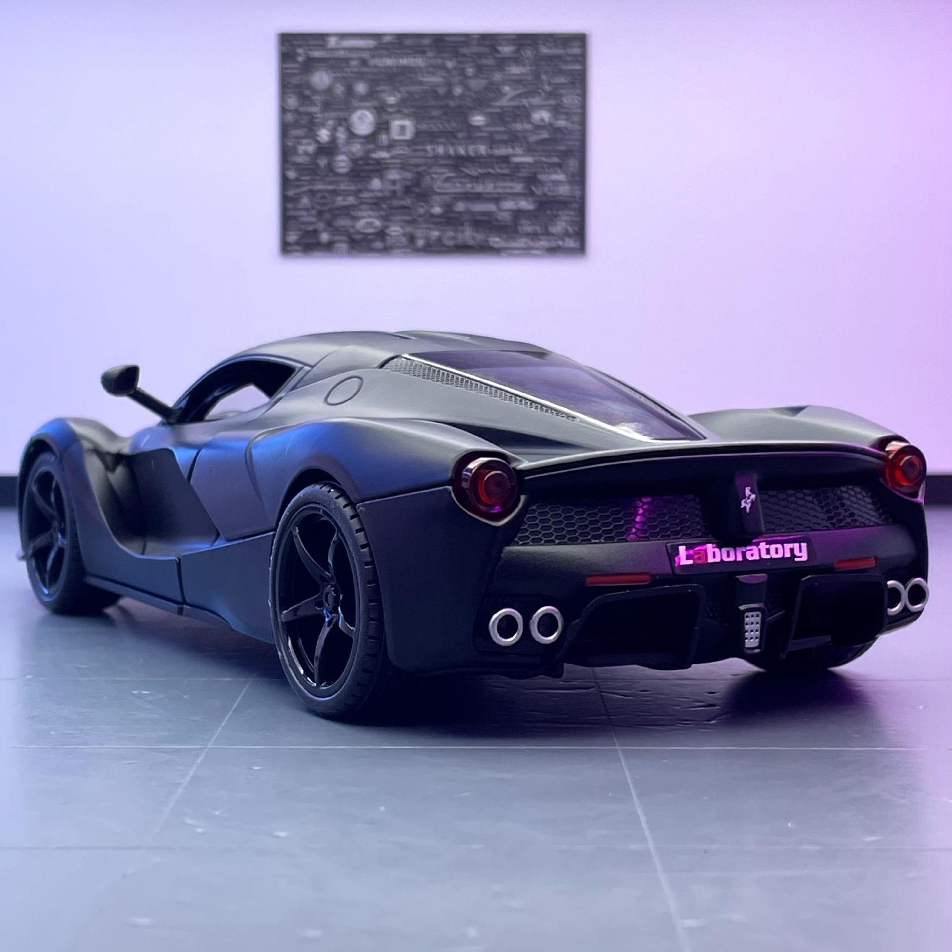 Jiaye modelo de coche de aleación 1:22 tire coche deportivo tire hacia atrás con sonido y luz niño juguete coche música modelo adornos