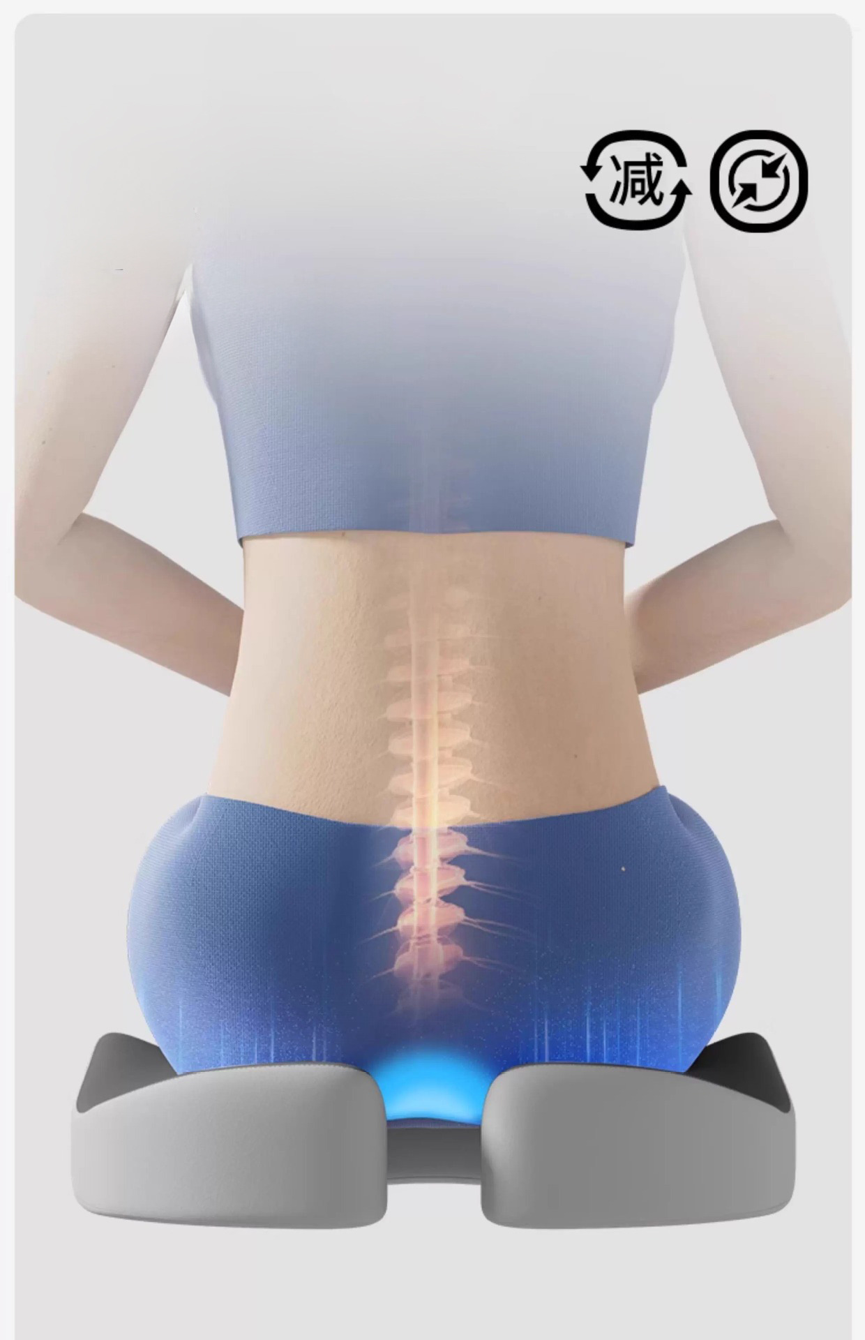 Cross-Border Multifunctional Sedentary Posture Cushion, Office Lumbar Support Pillow, Memory Foam Lumbar Support, Breathable Seat Cushion, Wholesale