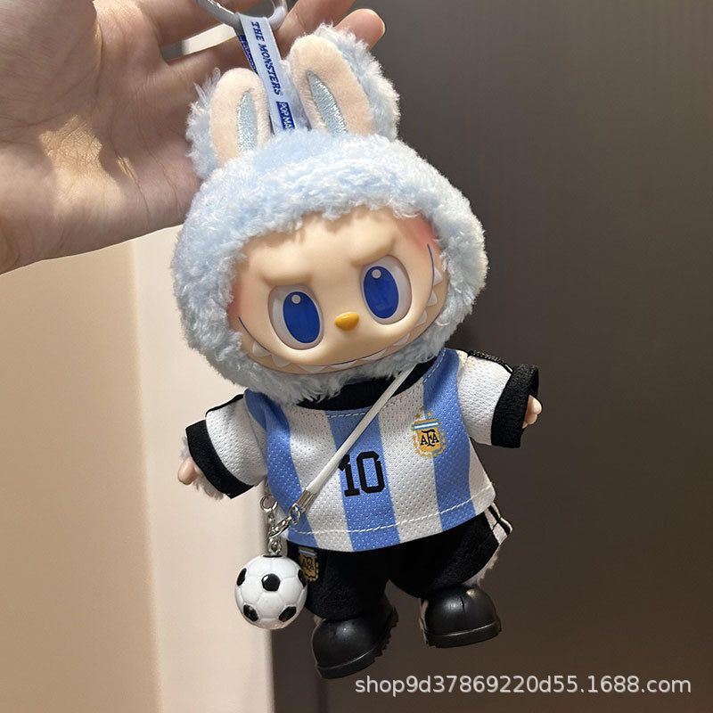 Only Doll Clothes】World Cup Doll Clothes Labubu Doll Clothes C. Ronaldo and Messi Jersey Set Universal for Dolls Only Doll Clothes】World Cup Doll Clothes Labubu Doll Clothes C. Ronaldo and Messi Jersey Set Universal for Dolls