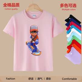 2025新款t恤男女休闲卡通短袖圆领上衣地铁跑酷联名周边纯棉大童