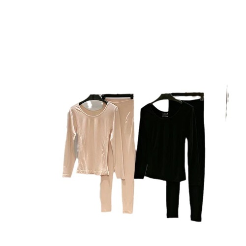 Japan Ultra-Thin Mask Heating Set Autumn and Winter Slimming Shaping High Elastic Slimming Underwear Warm Autumn Clothes Women's Trousers