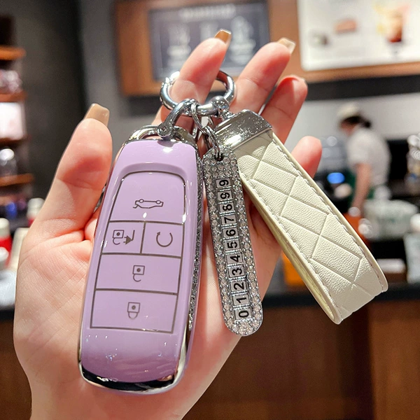 Trumpchi Aian [Lavender Purple] Single Shell + White Diamond Rope + Number Plate
