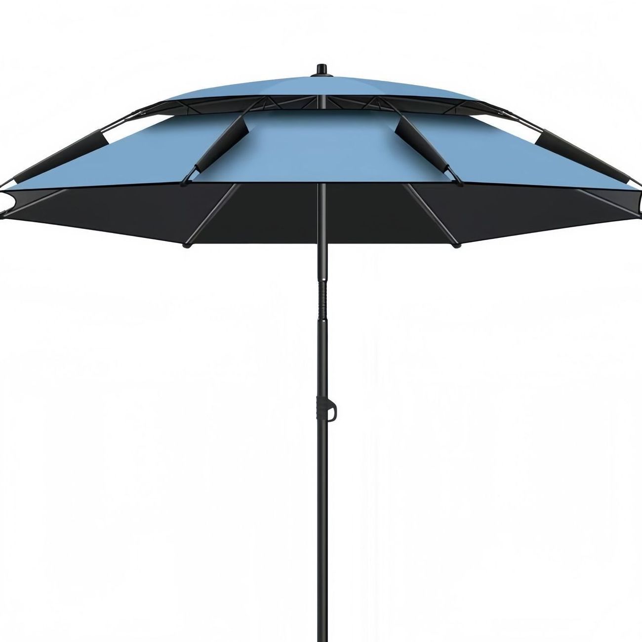 Thickened fishing umbrella 2.4m large fishing umbrella, multi-directional rainproof folding fishing umbrella, sunshade umbrella, fishing gear umbrella