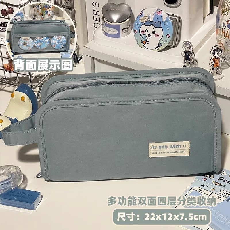 笔袋大容量耐脏学生文具袋简约大容量高颜值笔袋小众不撞款文具袋|undefined