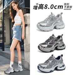 小个子内增高老爹鞋女ins潮2025年炸街网红爆款透气百搭休闲女鞋