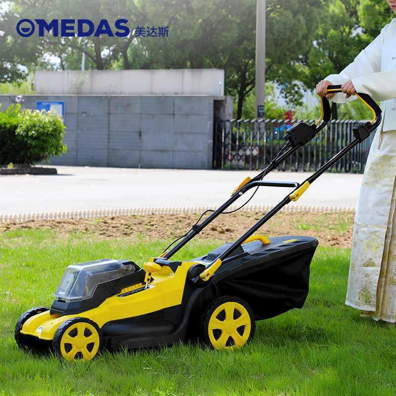 新款电动割草机充电式家用锂电除草机大功率手推草坪修剪机神器