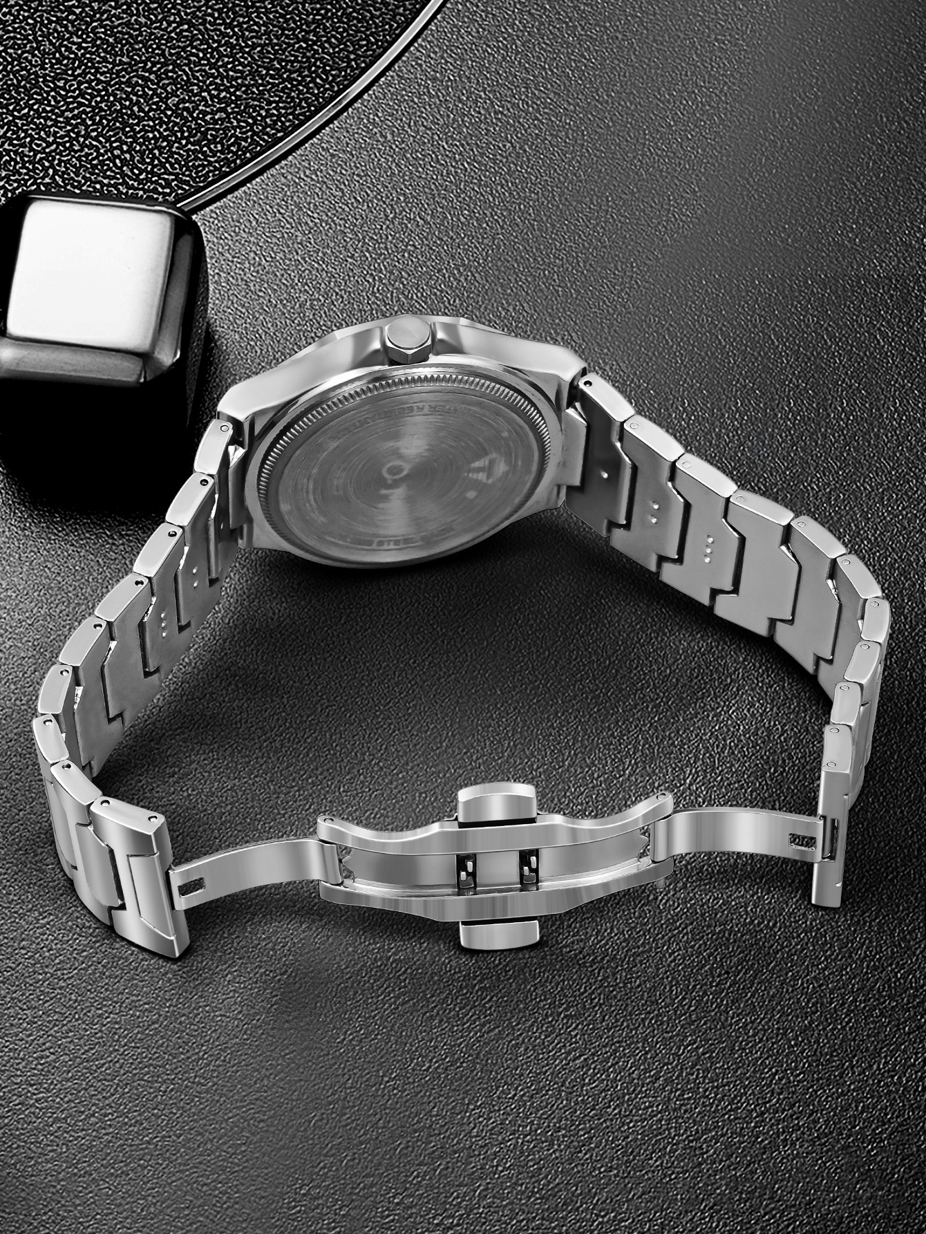 185g Weight Ordinary Glass Mirror Material Alloy Strap Material Watch Classification Pointer Display Type Butterfly Double Snap Buckle Style Round Dial Shape Daily, Formal Occasion Quartz Movement Color Block, Solid Color Pattern All Seasons Season Men's Gender Business Style Business Color Block Solid Color Butterfly Double Snap Quartz Watch Men's Watches 15