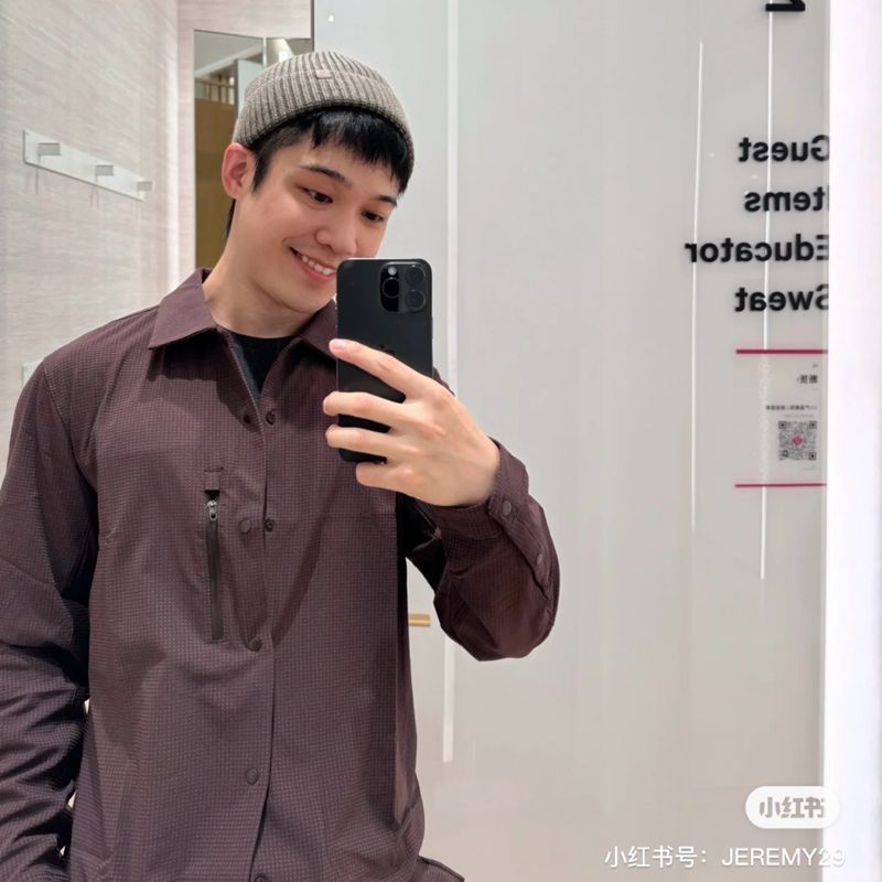LU家户外运动新款通勤男士衬衫商务休闲翻领长袖春秋衬衣外套|undefined