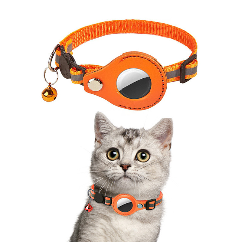 Entrega en stock 24h Airtag Cat Collar reflectante anti-pérdida Lingding Cat Apple Tracking Locator Mascotas