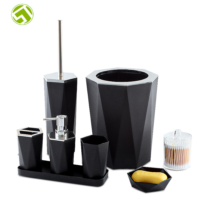 卫浴洗漱套装漱口杯刷牙杯酒店卫浴套件卫生间浴室四件套用品批发