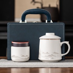 羊脂玉陶磁器のオフィスカップのお茶はお茶を入れてお茶を入れます。