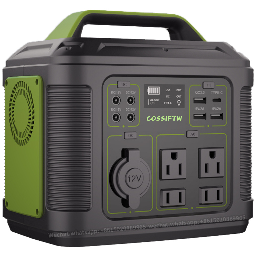 Batería de energía solar de 296 Wh, fuente de alimentación portátil para exteriores de 300 W AC/DC, certificada por UL