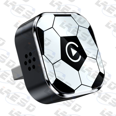 Cross-border original car wired Simsiz CarPlay və Android Auto - q1a-black-football-shaped-metal-glass-android-auto-2-in-1-carplay-box-is-only-compatible-with-overseas-systems