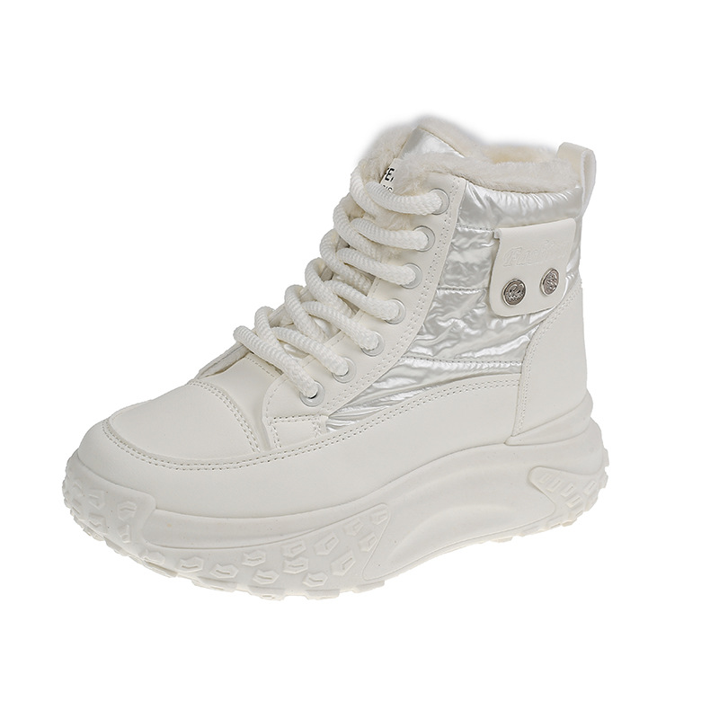 Botas de Nieve con Felpa para Mujer P6011 de PU y Caucho Térmicas para Uso Diario