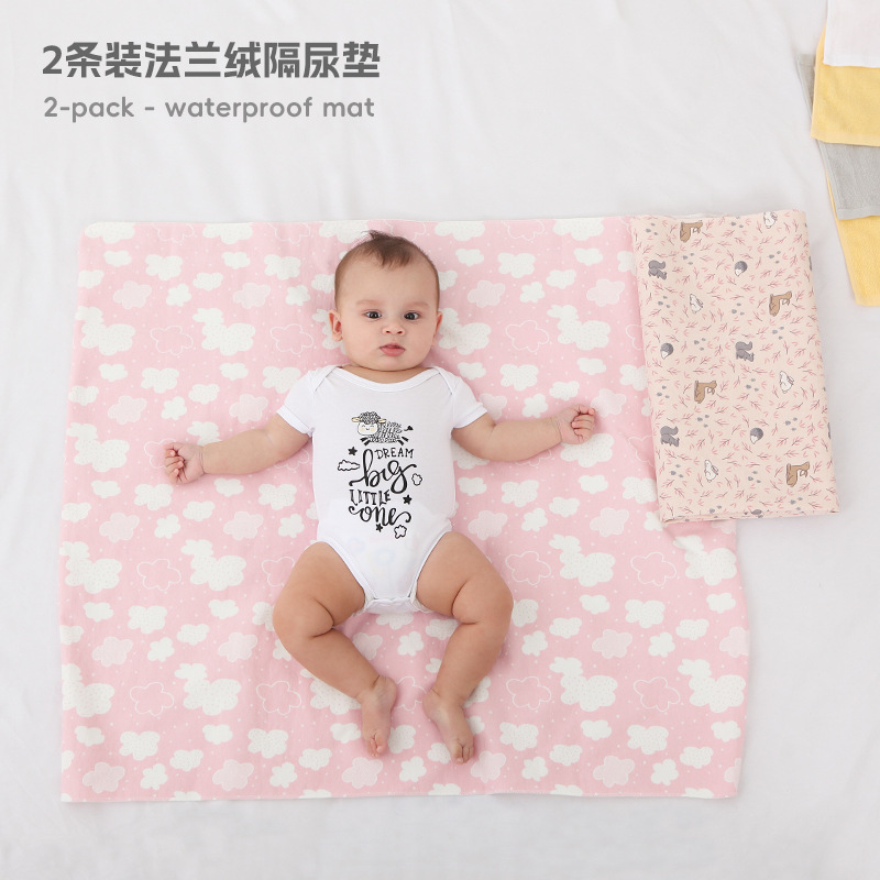 Sunnozy colchón de separación de orina para bebés 2 packs TPU impermeable a prueba de suciedad y transpirable colchón de separación de orina para bebés lavable