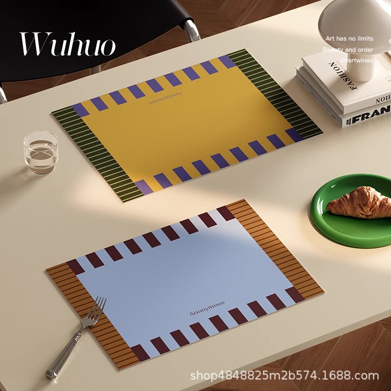Transfronterizo Manse estilo medieval ligero de lujo almohadilla de comedor occidental almohadilla de aislamiento térmico impermeable a prueba de aceite lavable almohadilla de mesa almohadilla de tazas almohadilla de platos para el hogar