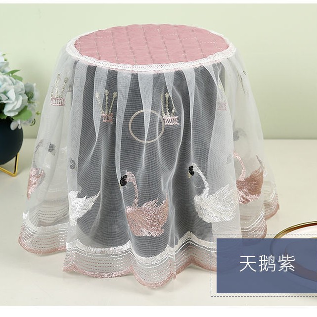 자수 백조-보라색