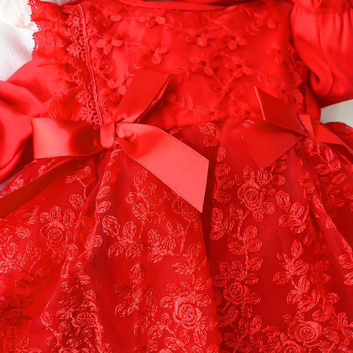 Birthday dress for baby girls, one-year-old princess dress, autumn outfit, baby girl autumn clothing, infant dress, spring and autumn children's wear.
