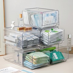 アクリル収納ボックス引き出し式透明プラスチック雑物整理ボックス化粧品マスク収納ボックス薬箱