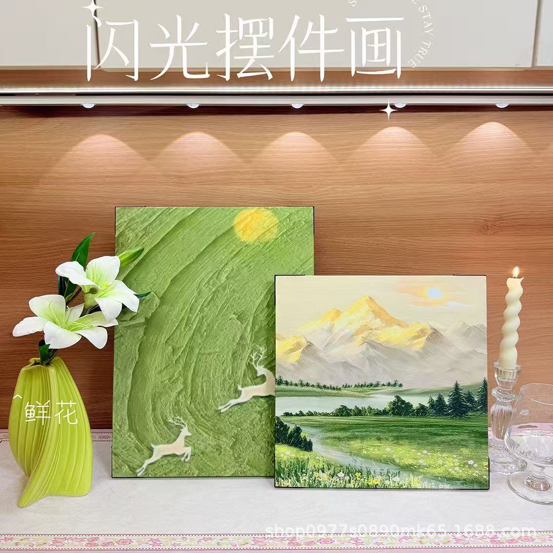 Rizhao Jinshan Entrance Hall Dining Side Tv Cabinet Decorative Painting Ornaments High-End Living Room Shoe Cabinet Log Style