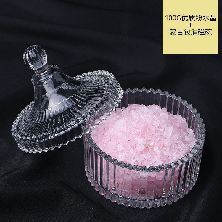 cristal natural piedra triturada desmagnetizante cuenco pulsera desmagnetizante energético cuenco de purificación para atraer la riqueza y el tesoro caja de almacenamiento utensilios adornos