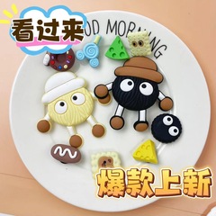 Hole shoe flower DIY shoe buckle accessories cute cartoon coal ball set decorative buckle detachable shoe flower shoe buckle