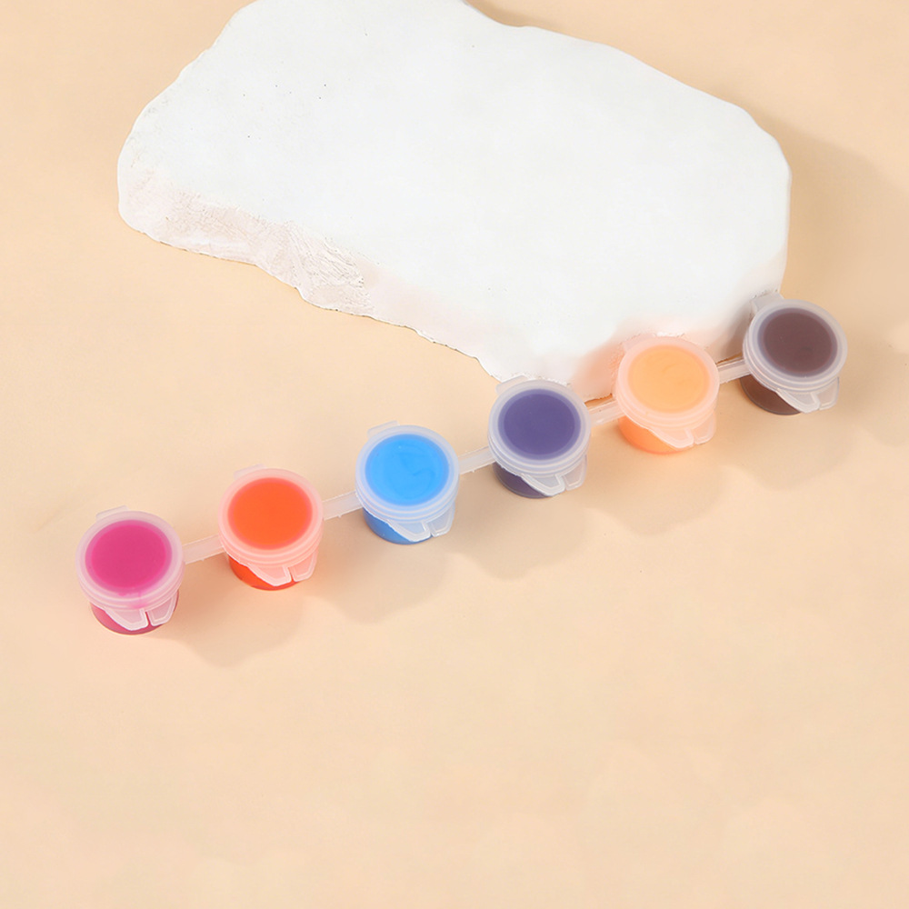 儿童丙烯颜料2ml彩绘涂鸦diy6色12色丙烯颜料条石膏娃娃颜色涂料